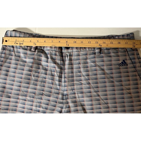 Mens Adidas Athletic Golf Shorts Size 36 Plaid Polyester ClimaLite - Picture 5 of 8